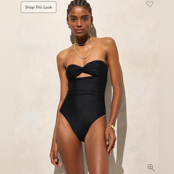 NWT Gemma ruched bandeau cutout one piece